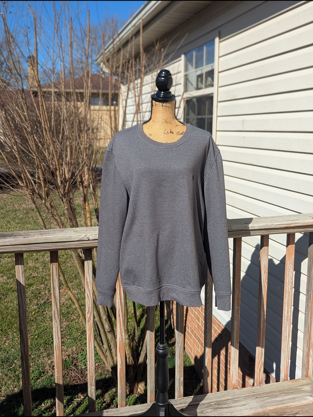 Izod Classic Gray Crewneck Sweatshirt